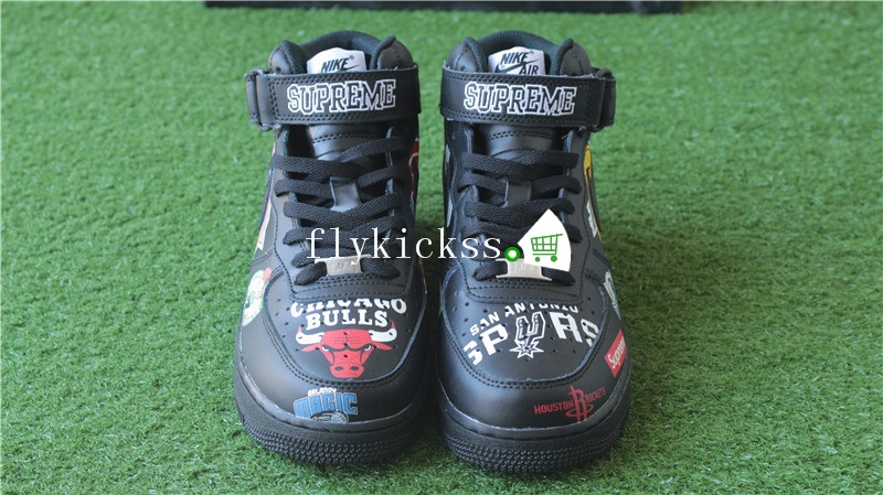 Supreme x NBA Nike Air Force 1 Mid Black